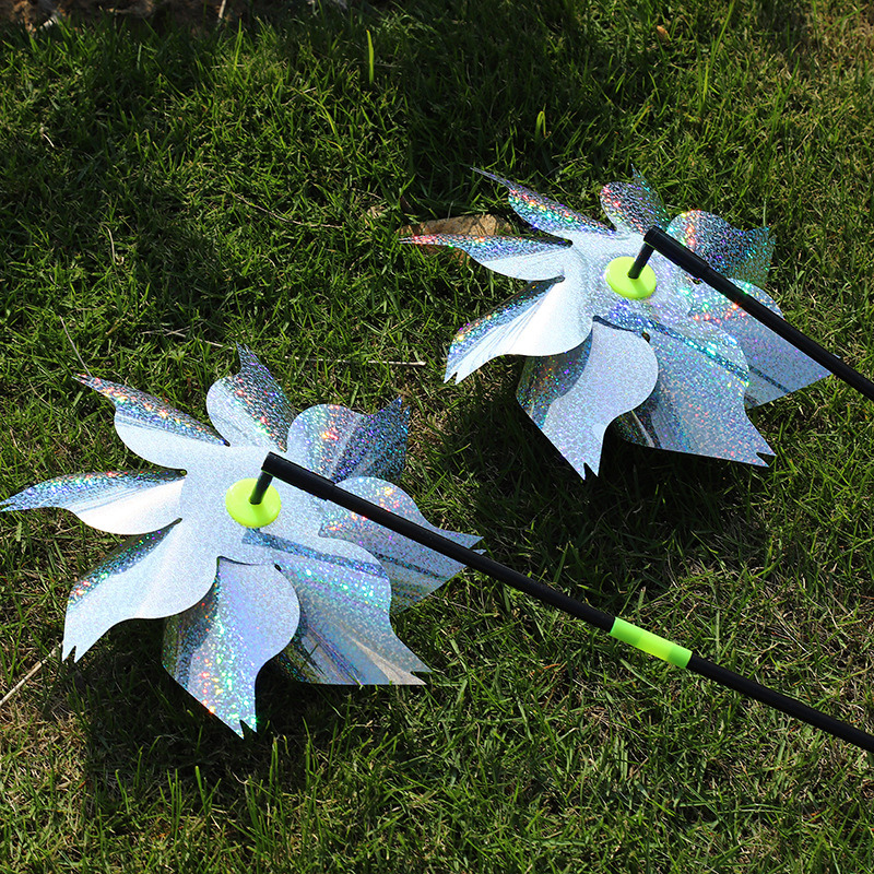 Bird Repeller Pinwheels Reflective Sparkly Scarecrow Pinwheel Windmill Spinner Garden Lawn Yard Decor Keep Birds Away Repellent