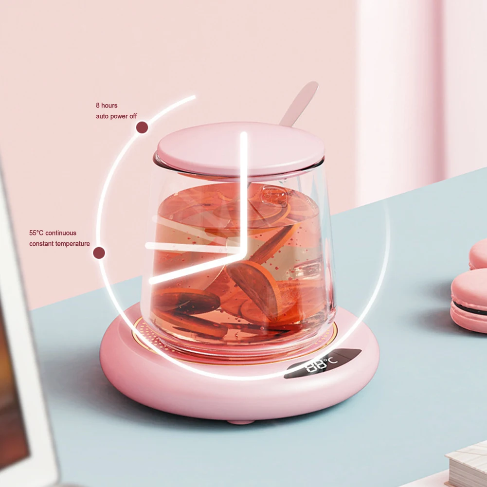 Calentador de tazas USB, posavasos calefactor, 3 Ajustes de temperatura, placa termostática caliente, almohadilla calefactora de agua, té y leche