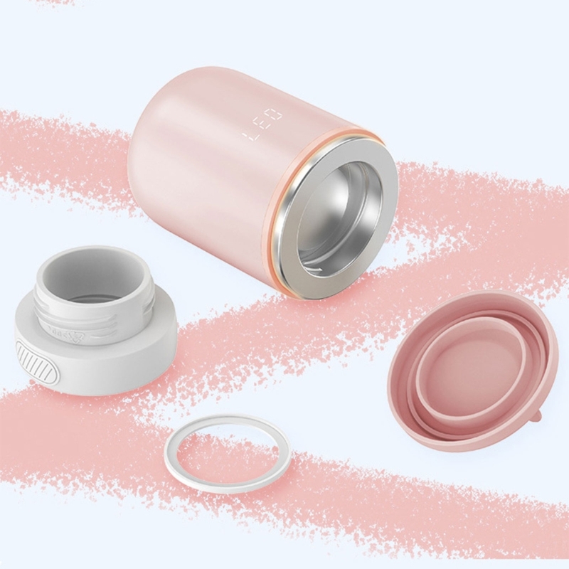 77HD Electric Bottle Warmer Wireless Fast Warm Milk Machine ABS for Travel Feeding