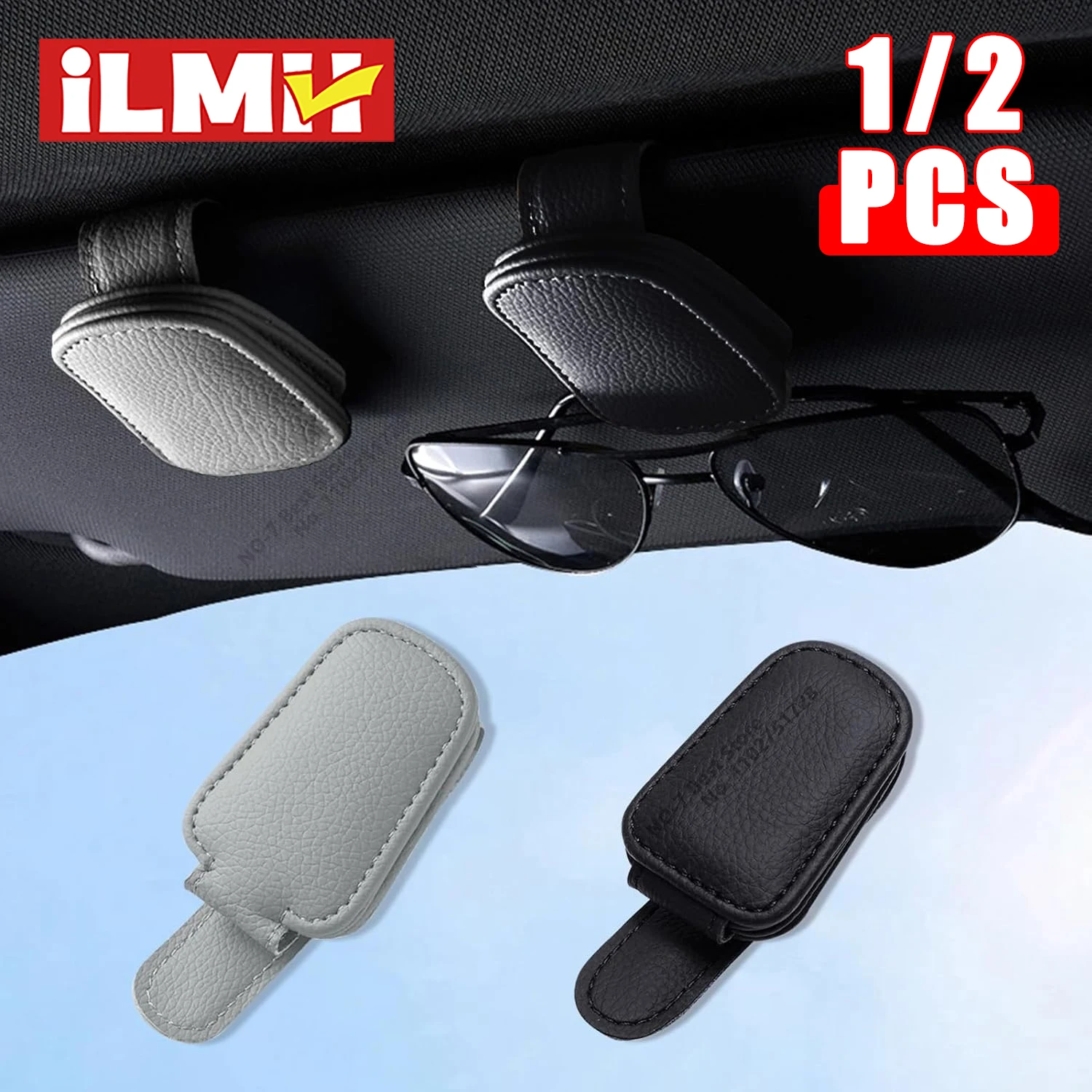 El soporte para gafas de sol es adecuado para sombrillas de coche, Clip magnético para gafas de sol de cuero y Clip para billetes, accesorios para sombrilla de coche