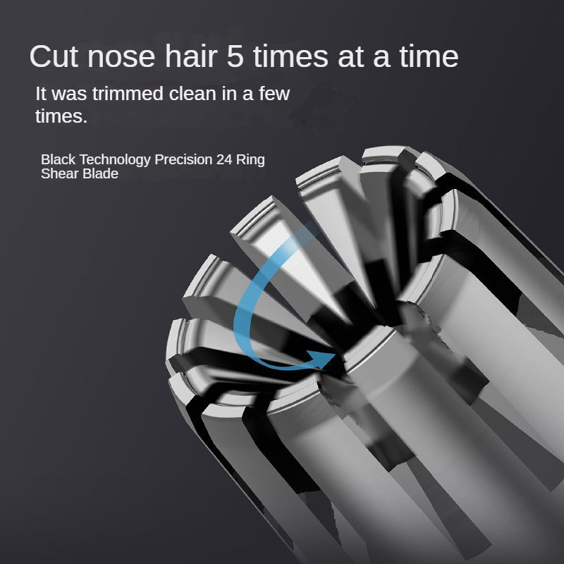 ล้างทําความสะอาดได้แบบพกพาหูผมTrimmerทําความสะอาดโดยไม่เป็นสนิมไม่เจ็บปวดจมูกผมตัดผู้ชายแบบพกพาเครื่องโกนหนวดไฟฟ้าเสียงต่ํา