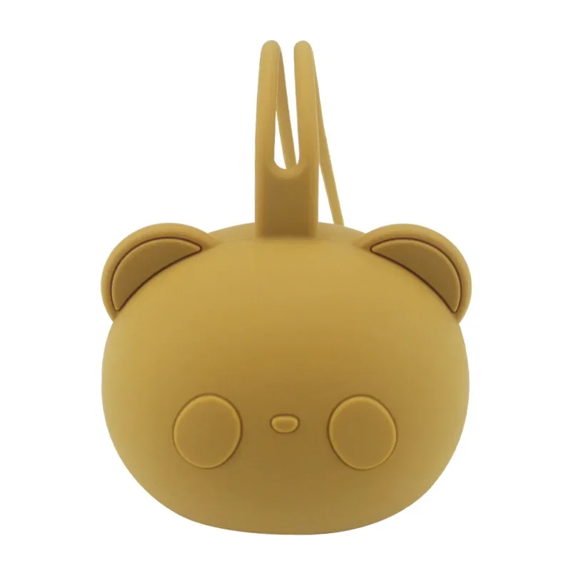 Thực Phẩm Cho Bé Silicon Pacifier Giá Đỡ Không Chứa BPA Sơ Sinh Di Động Đậu Nành Bình Chứa Ốp Lưng Hoạt Hình Cho Bé Gấu Trúc Núm Vú Hộp Bảo Quản