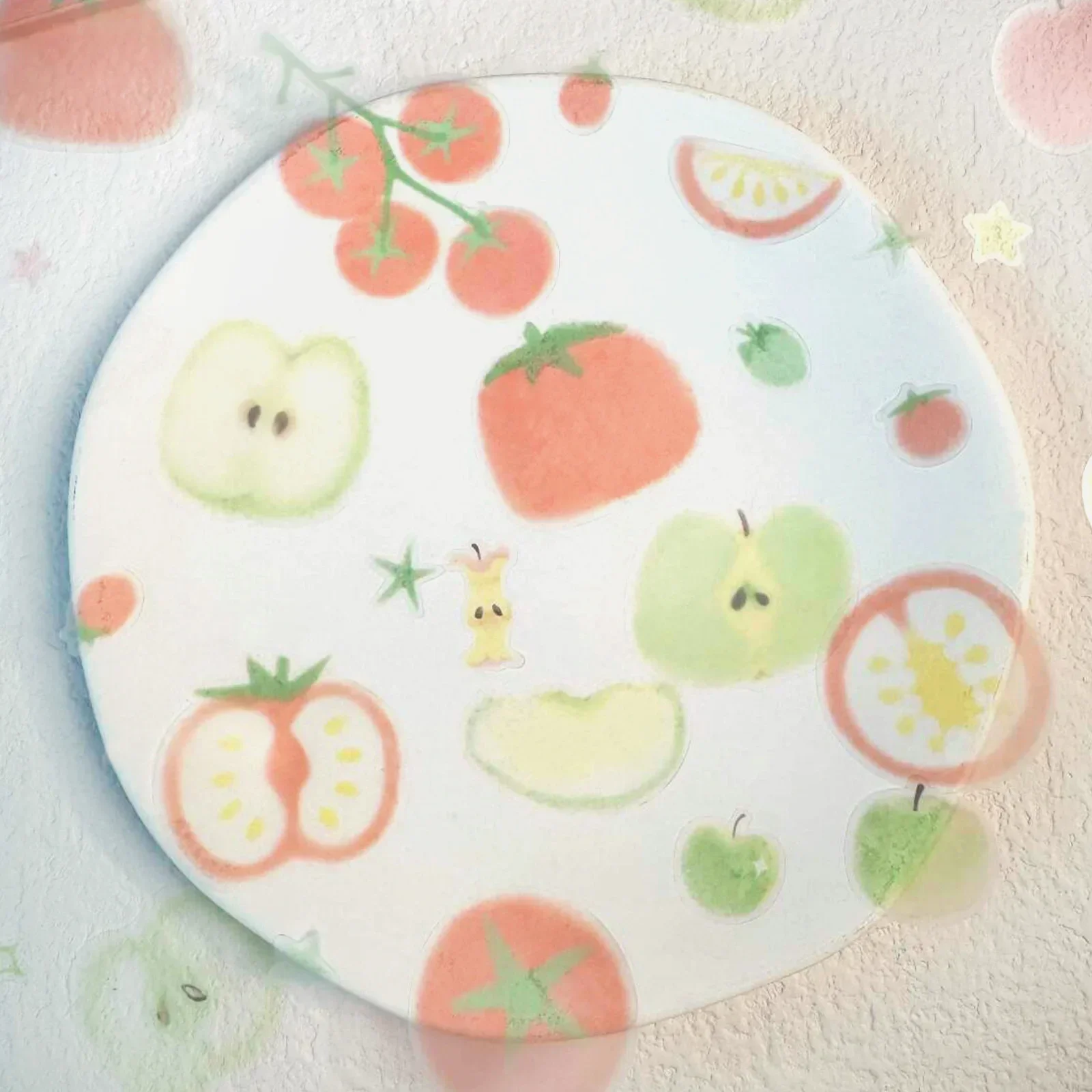 1 롤 장식 접착 테이프 Sweet Cakess 과일 정크 저널 DIY 종이 한국어 마스킹 스크랩북 스티커 데코 테이프