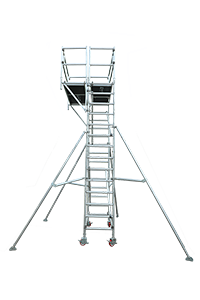 Easy Install Aluminum Scaffolding Mobile Tower Double Width Frame Ladder