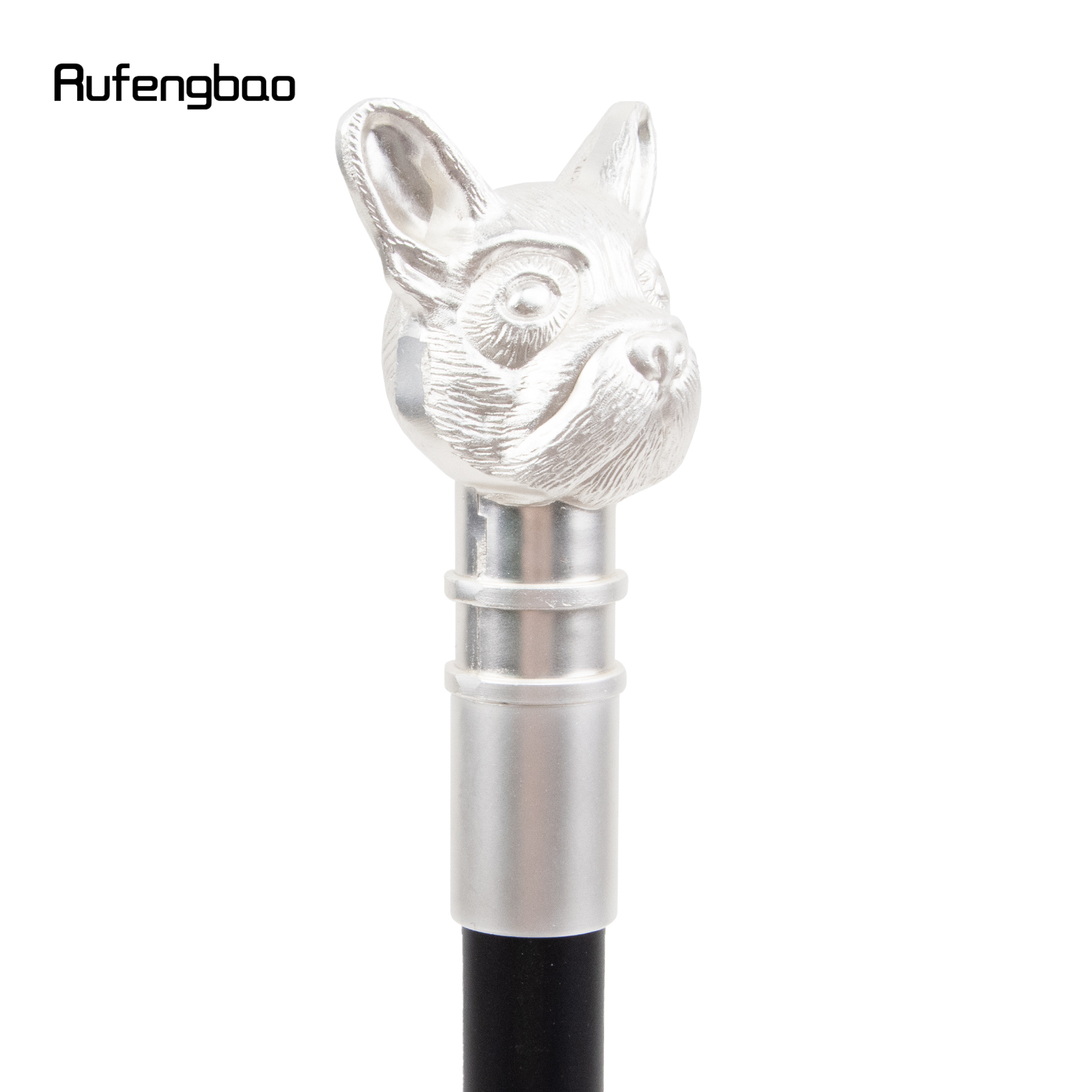 Barba branca Cachorro de cachorro bengala, Bastão decorativo de moda, Cavalheiro elegante Cosplay Cane Knob Crochet 96cm