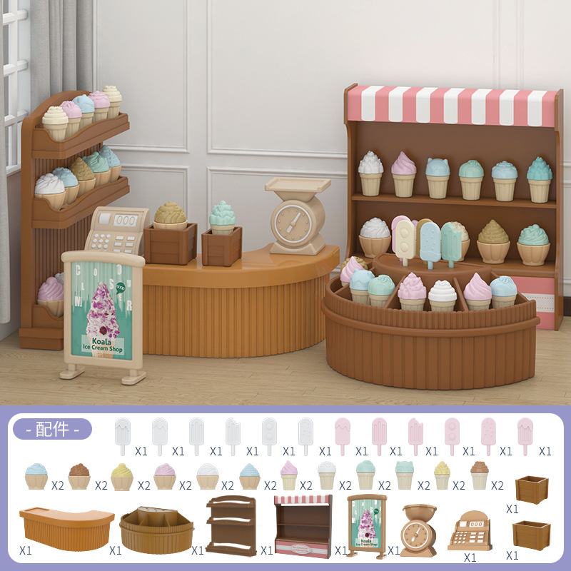 Mini juegos de compras de supermercado, muebles para casa de muñecas, accesorios, juguetes educativos intelectuales para niños, juguetes de interacción familiar