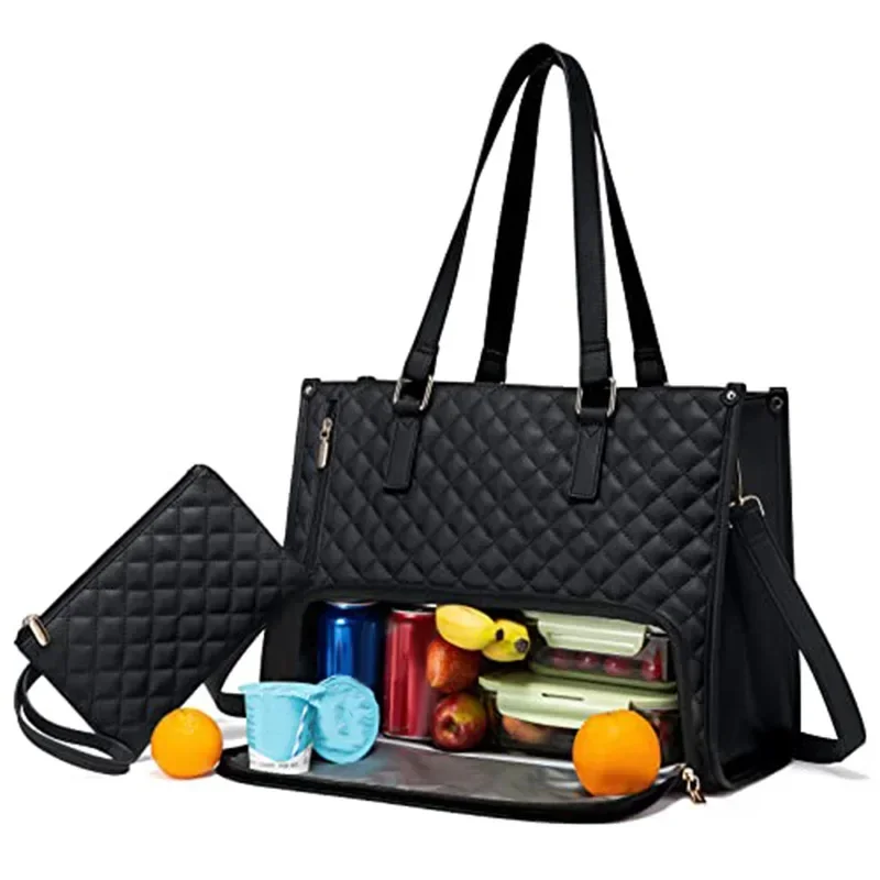 2 in 1 Portable Lunch Tote Bag For Women Multi Purpose Insulated Shoulder Pouch Makeup Durable Waterproof  outdoor Travel Bag