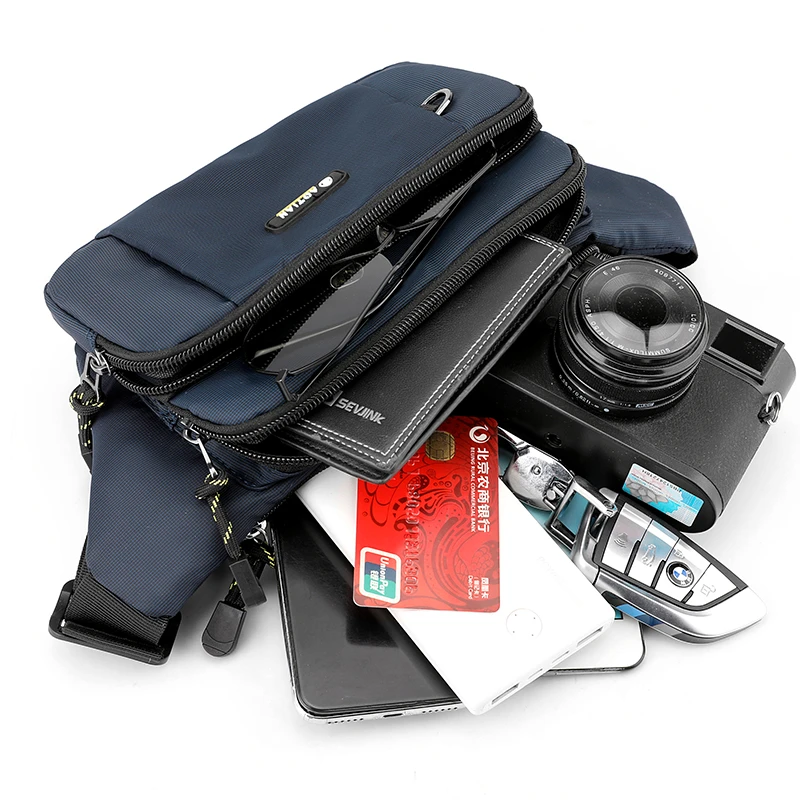 Aotian-男性用ナイロンウエストバッグ,ショルダーバッグ,男の子用電話バッグ,アウトドアスポーツ用,新しい