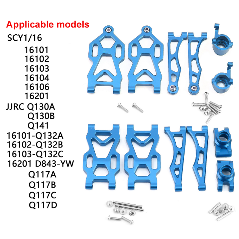 Brazo de suspensión de aleación de aluminio, asiento de rueda, juego de tazas de dirección, piezas de Metal mejoradas, accesorios para SCY RC Car 16101 16102Pro 16103