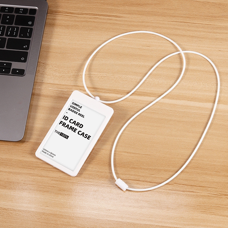 Badge Holder with Silicone Lanyards Credenciales Retractable Badge Holders Luxury Lanyard Card Holder Business ID Card Holder