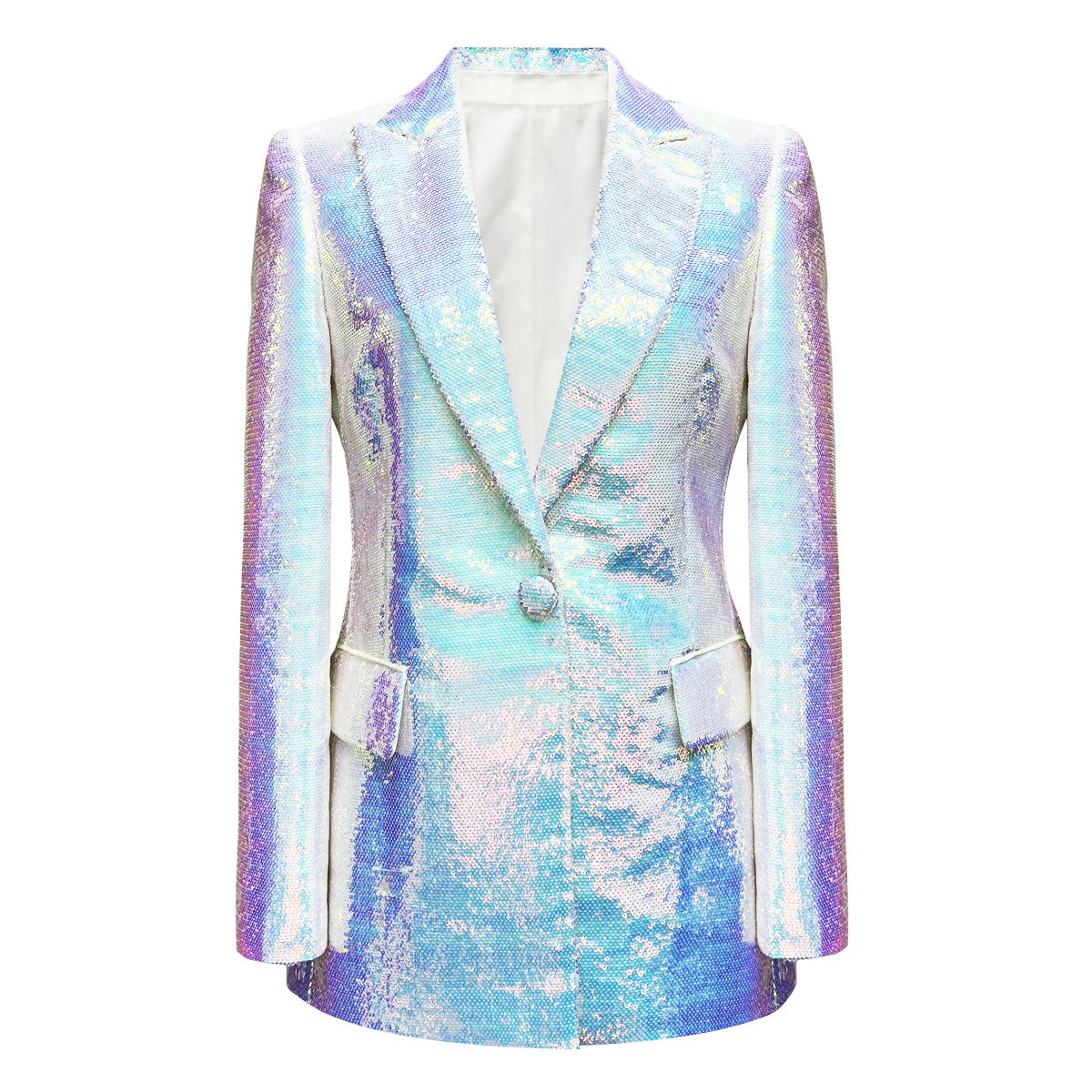 Весна-Осень 2024, модный Женский блейзер с блестками