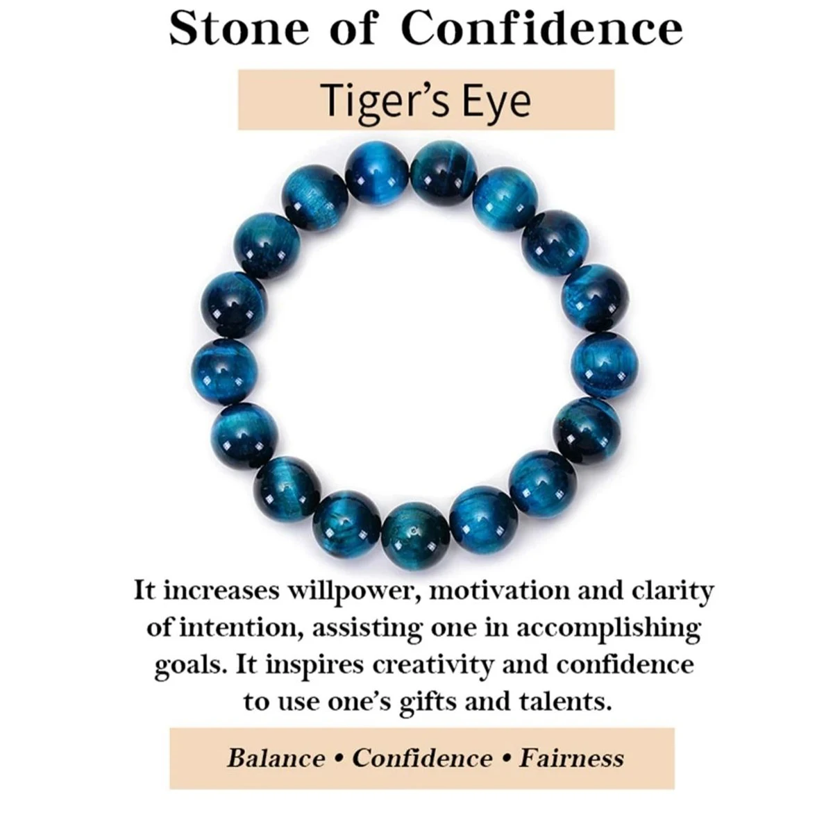 1 pulsera minimalista de cuentas de pedra de ojo de tigre azul de 6/8/10mm, pulsera de cuentas redondas de pedra Natural