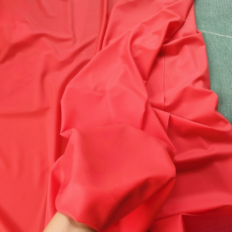 Tecido de borracha de látex natural puro roupas diy alta elástica suave à prova d'água multicolorido 1.1 metros de largura