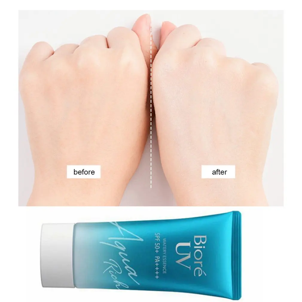 Crema de protección solar SPF50 Biore UV Aqua, Gel de protección UVA UVB, loción aislante para hombres y mujeres, hidratante, blanqueado, resistente al agua