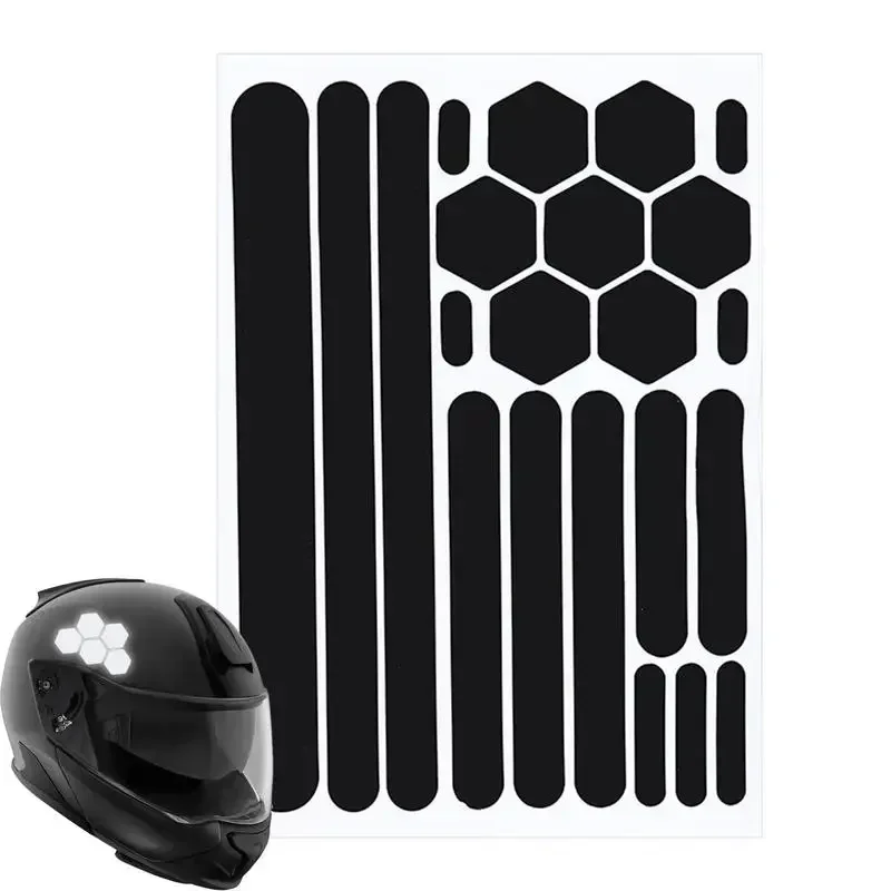 Pegatinas reflectantes para cascos, pegatinas invisibles para cascos, cinta reflectante Simple y efectiva para cascos, bicicletas y motocicletas