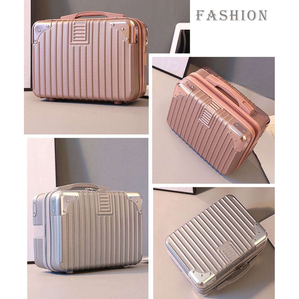 14 Inch New Green/Pink/Silver/White/Black Women/Men Travel Suitcase Luggage Compressive Material