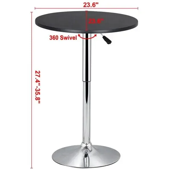 Mesa giratória com altura de balcão, pub ajustável, bistrô, bar, mesa de café, moderna dos EUA
