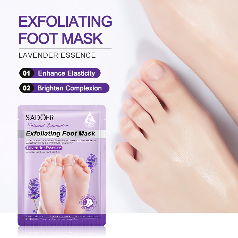 1/3 pares sadoer leite lavanda máscara de pé hidratante pé peeling máscara esfoliante para pés pedicure esfoliante pés cuidados com a pele