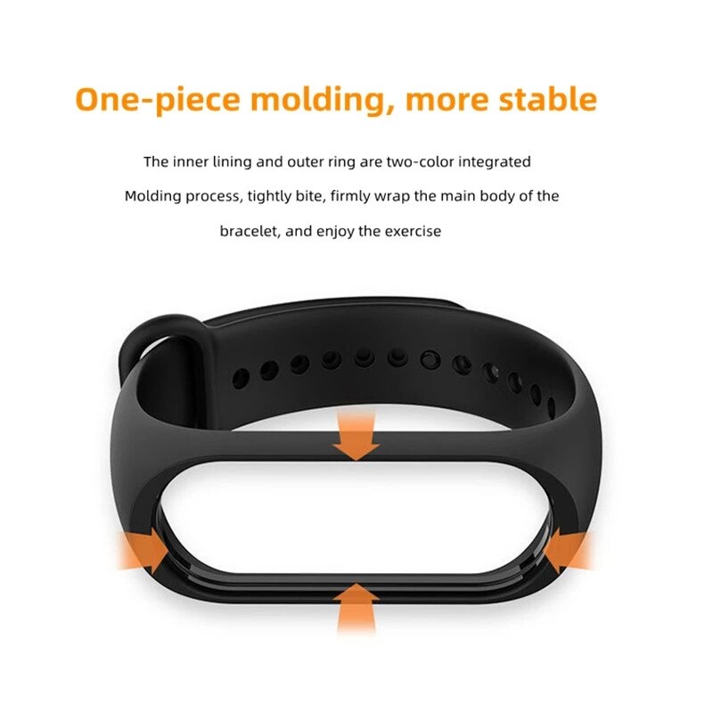 2Pcs Watchband For Mi Band 7 6 5 4 3 Bracelet Xiaomi Mi Band Strap Silicone Sport Replacement Wristband Smartwatch Accessories