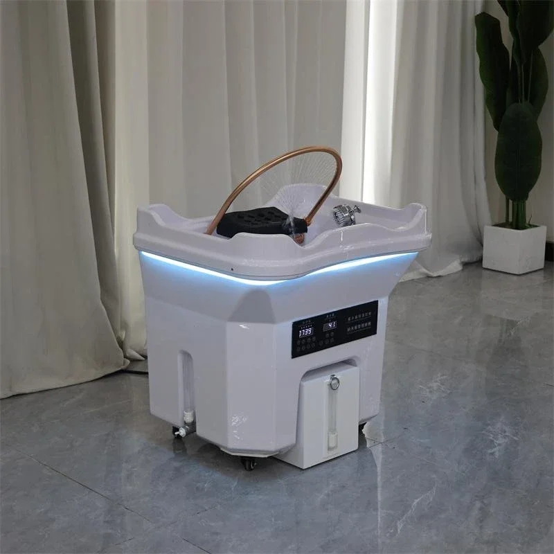 Nouveau lit de Spa, chaise de shampoing, Circulation d'eau, Mode de thérapie, réservoir d'eau usée intégré avec Machine de Fumigation à vapeur, Beaut