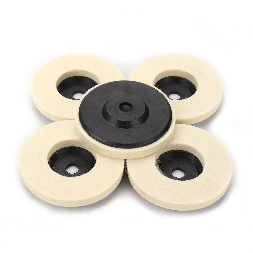 Disco de polimento de lã de 3 polegadas, 75mm, moedor de ângulo, disco de moagem de feltro para metal, madeira, vidro, cerâmica, mármore, 1-5 peças