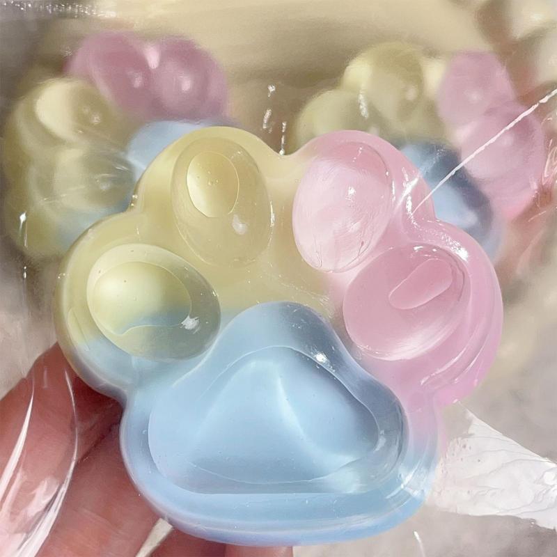 Big Cat Paw Silicone Squeeze Toys for Stress Relief Squish Paw Soft Sensory Fidget Toys Desk Accessory for for Kids Teens Adults