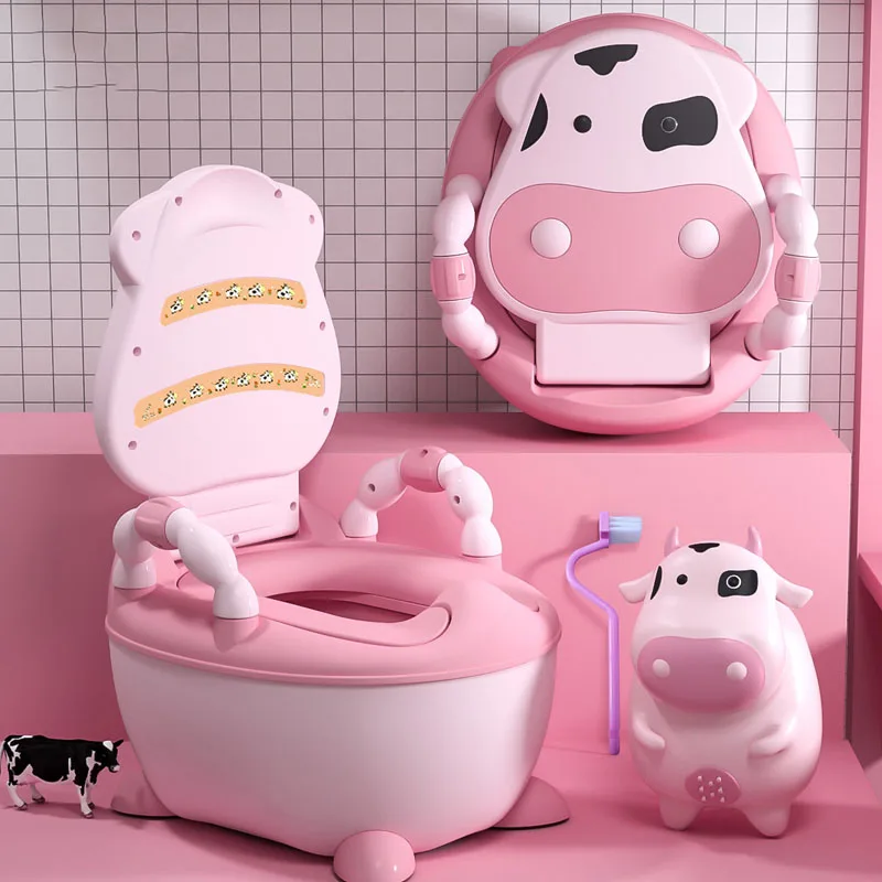 Детский горшок для детей 1-6 лет, милое детское сиденье для унитаза, легко чистящееся детское горшок, портативный табурет, безопасное сиденье для унитаза для мальчиков и девочек