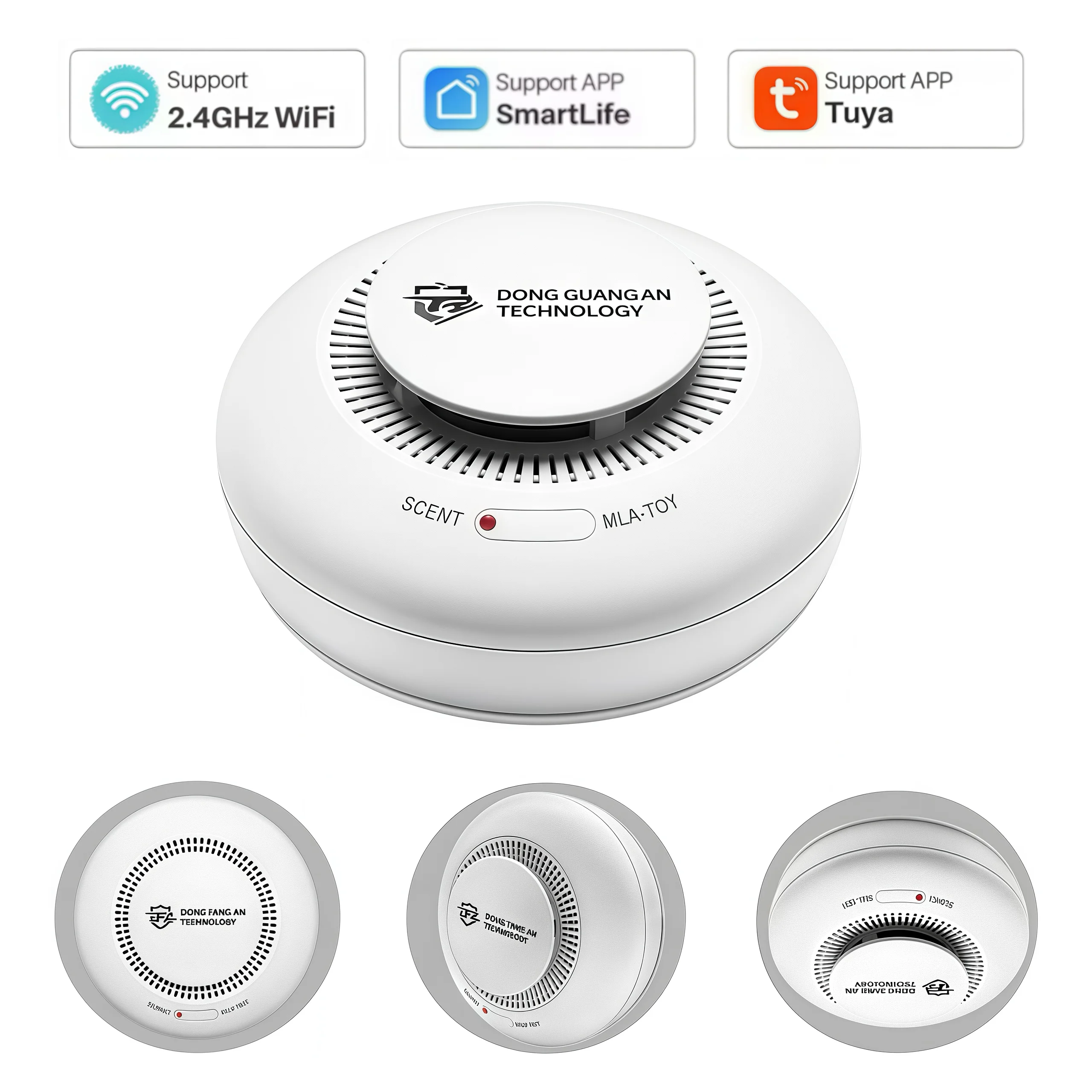 DFA WiFi TUYA Rilevatore di fumo interconnesso wireless intelligente Allarme antincendio Sensore domestico di prevenzione di sicurezza ad alta sensibilità 80DB