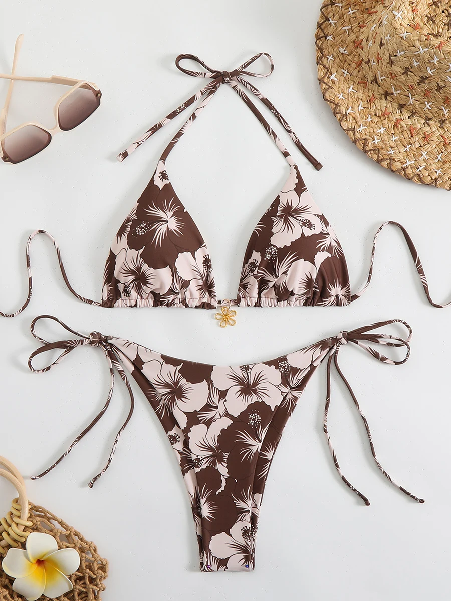 Sexy Micro Bikini maillot de bain pour femme 2025 tendance maillot de bain pour femme deux pièces string Bikinis ensembles vêtements de plage natation pour maillot de bain