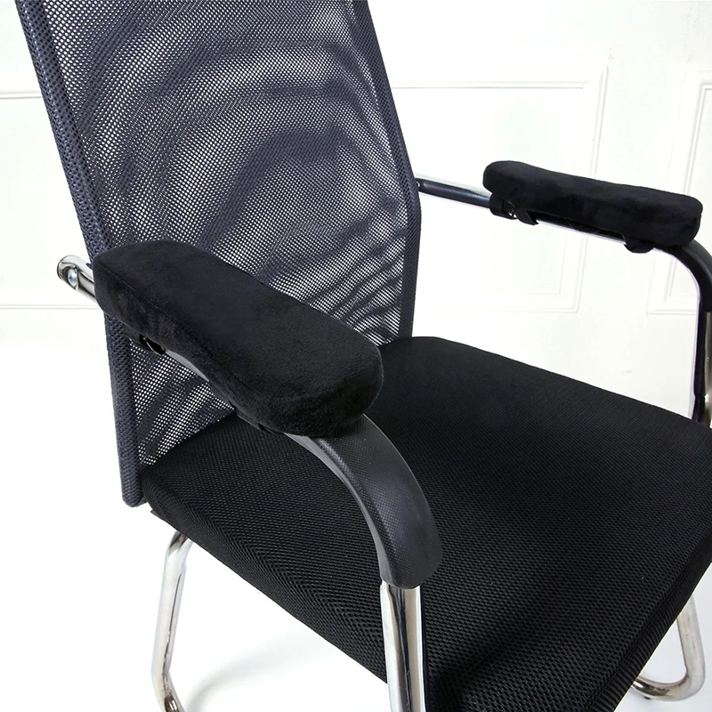1 PC Armrest Pads ครอบคลุมโฟมหมอนข้อศอก Forearm บรรเทาความดัน ARM REST สําหรับสํานักงานเก้าอี้รถเข็น Comfy เก้าอี้สีดํา