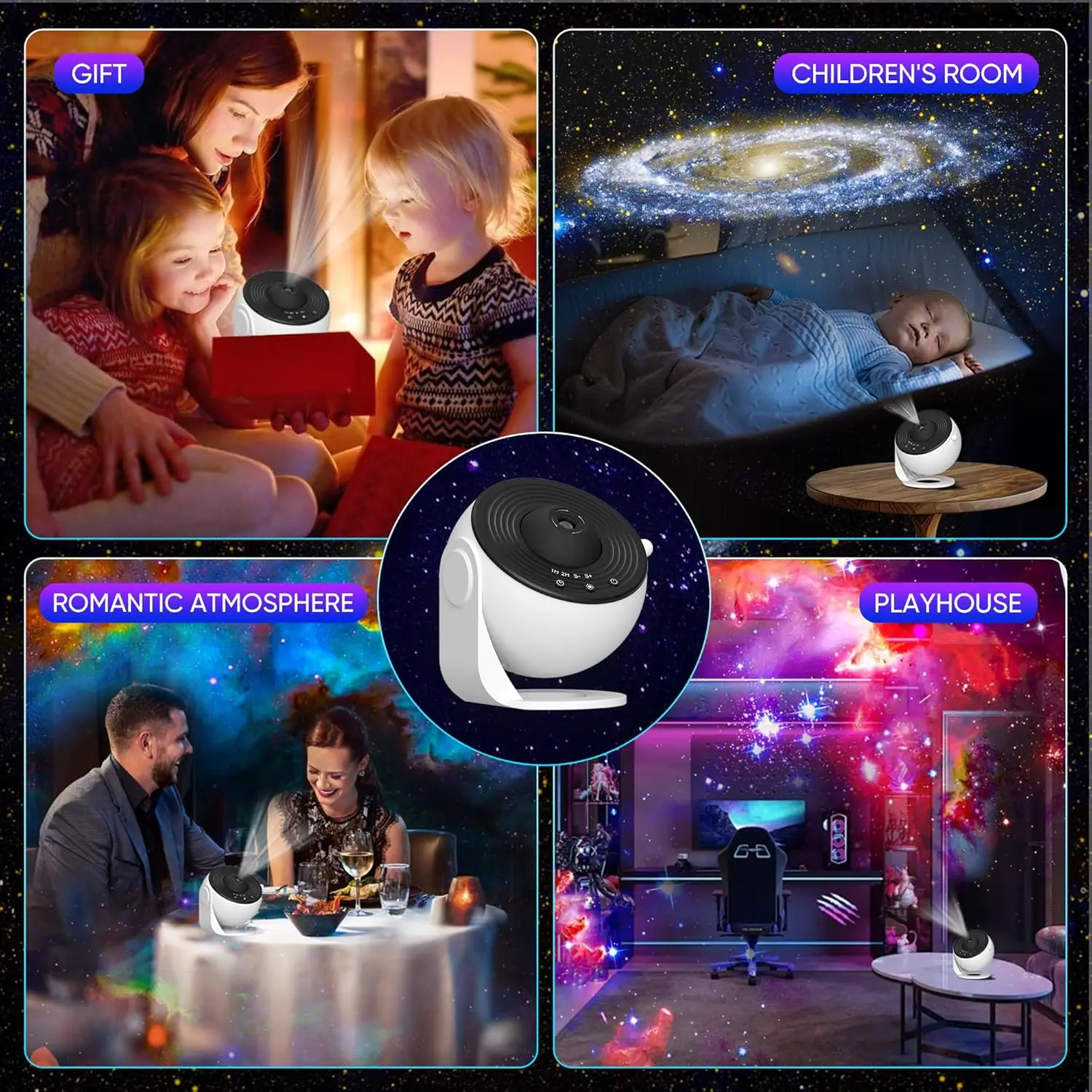 Schlafzimmer Galaxy Projektor Nachtlicht HD Bild Stern Projektor 13 Film Discs Kinder Planetarium Projektor 360 °   Rotation Galaxy Light