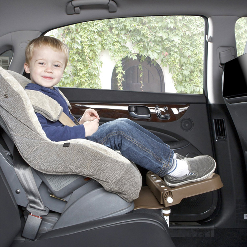 Reposapiés universal para asiento de seguridad infantil, ajustable y plegable, para viajes largos, más agradables, color rosa