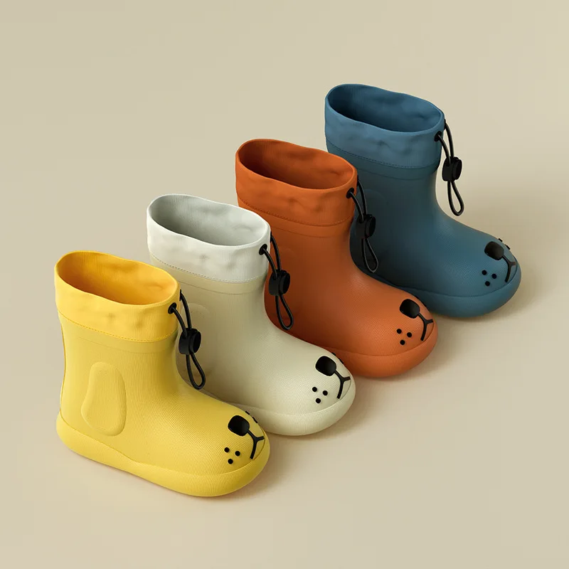 Botas de chuva crianças botas de chuva à prova dwaterproof água menino segurança crianças sapatos de chuva para meninas eva estoque decorativo