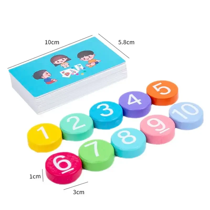 Kinder Montessori Mathe Spielzeug Arithmetik Karte Passende Spiele Addition Subtraktion Paroch Frühe Pädagogische Zählen Spielzeug für Kind