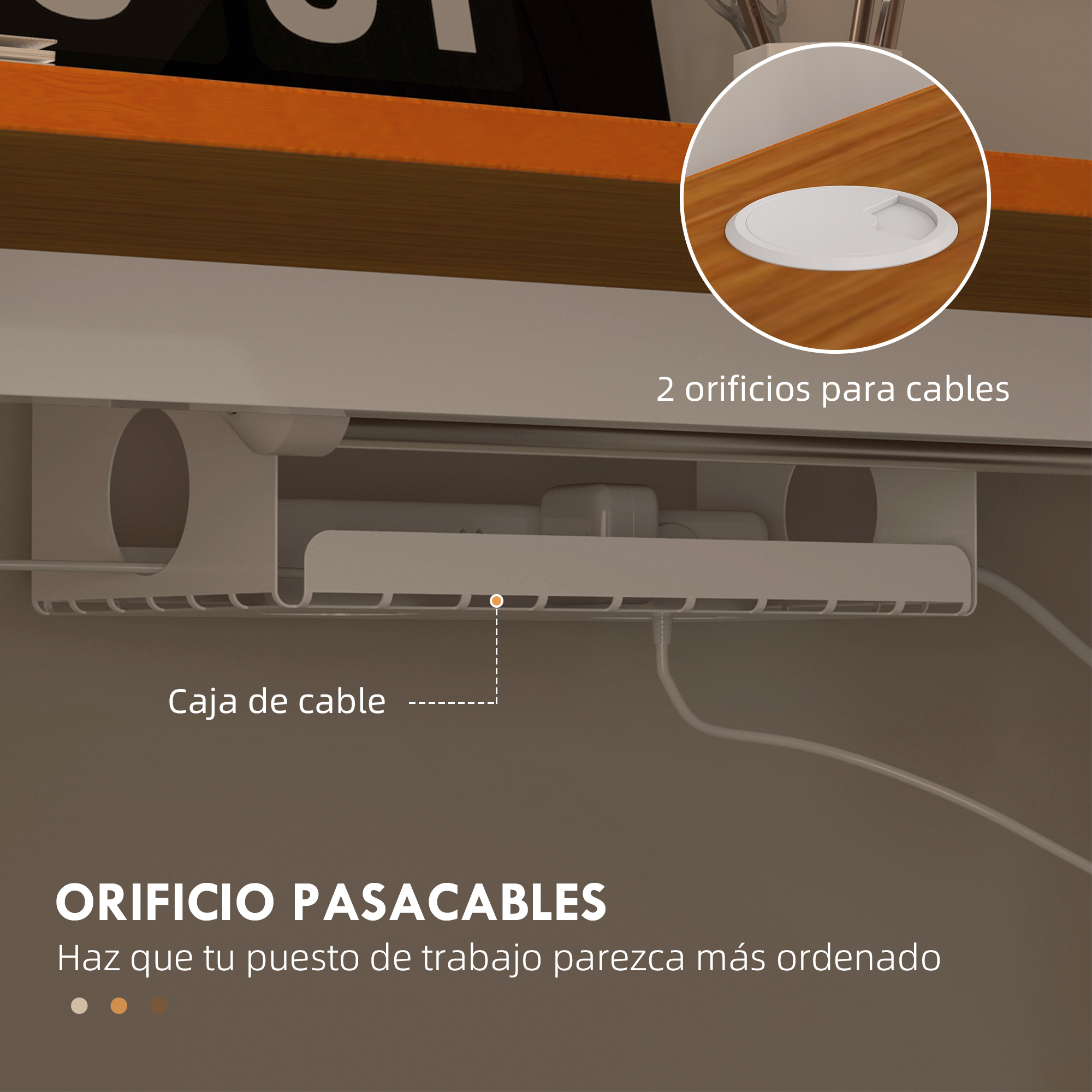 Vinsetto elektrisch hefbureau met verstelbare hoogte 3 herinneringen 120x60 cm