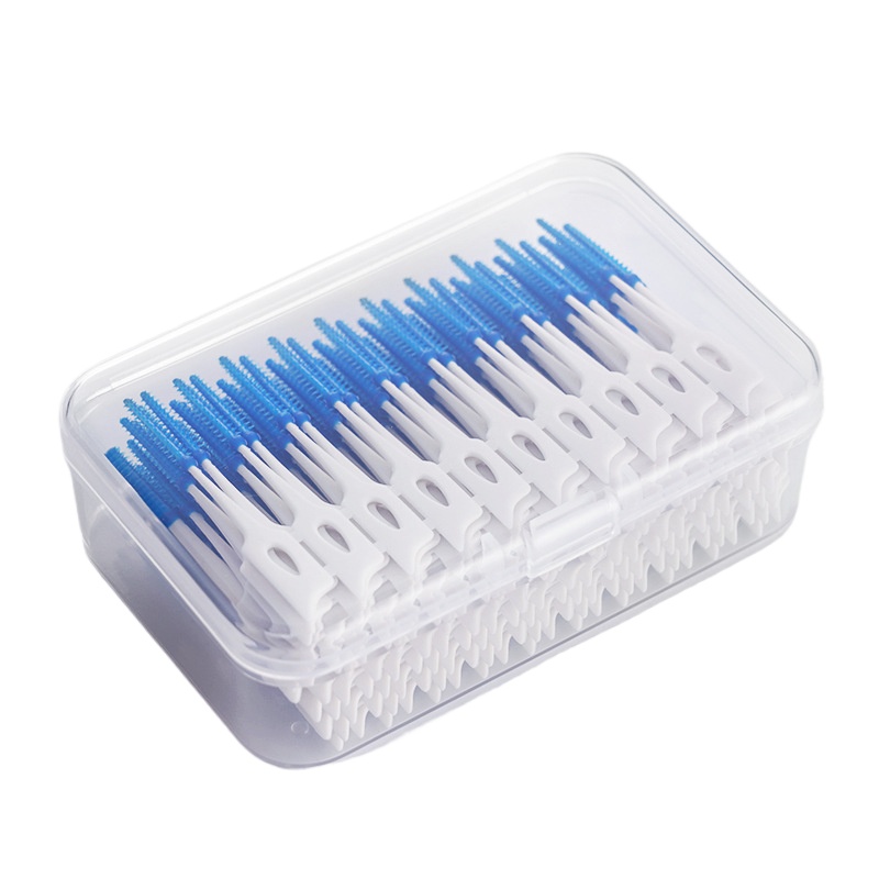 200 unids/caja cepillo Interdental de silicona cepillos de limpieza Dental súper suaves limpiador de dientes palillos de dientes herramientas de cuidado bucal