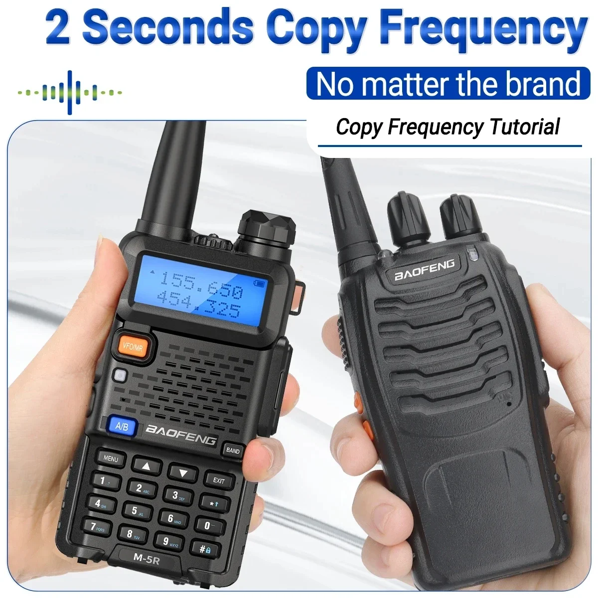 Baofeng M-5R walkie talkie de alta potência de longo alcance tipo-c frequência de cópia sem fio rádio em dois sentidos comunicação rádio presunto para caminhadas