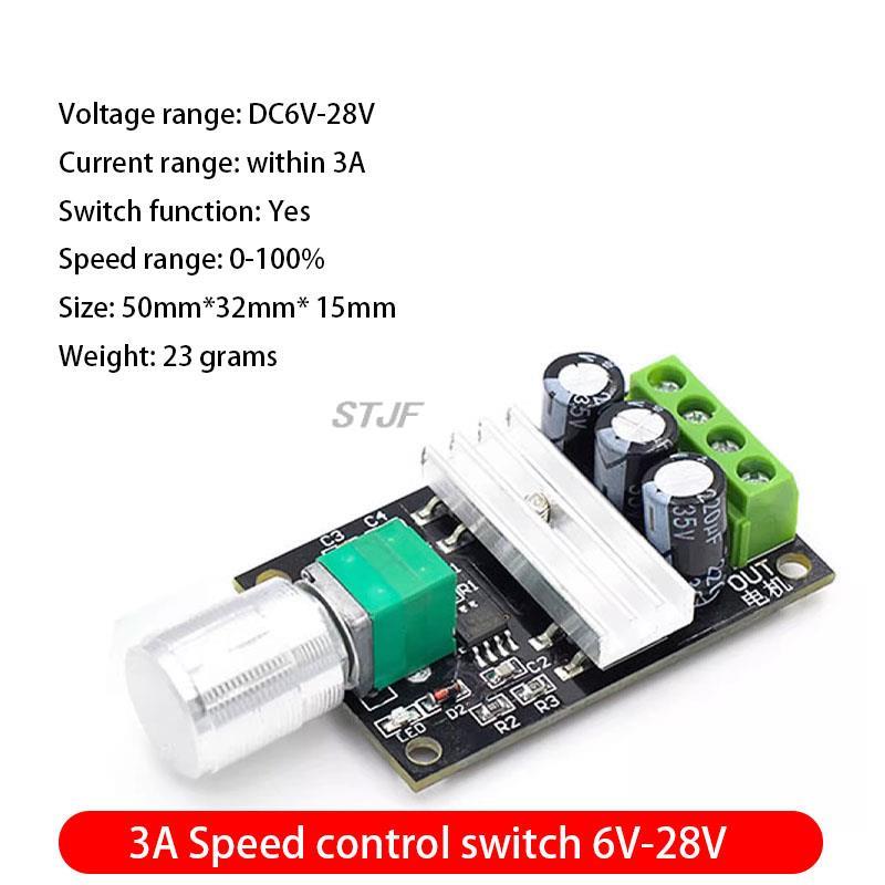 PWM สวิตช์ควบคุมความเร็ว10A 5A 3A 2A ตัวควบคุมจอ DC 1203BK 1803BK