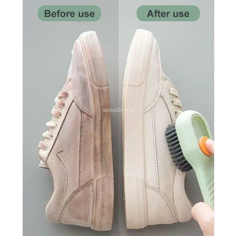 1pc Multi-funktion automatische spot schuh pinsel weiches haar hand druck hängen loch geeignet für kleidung teppich kunststoff griffe