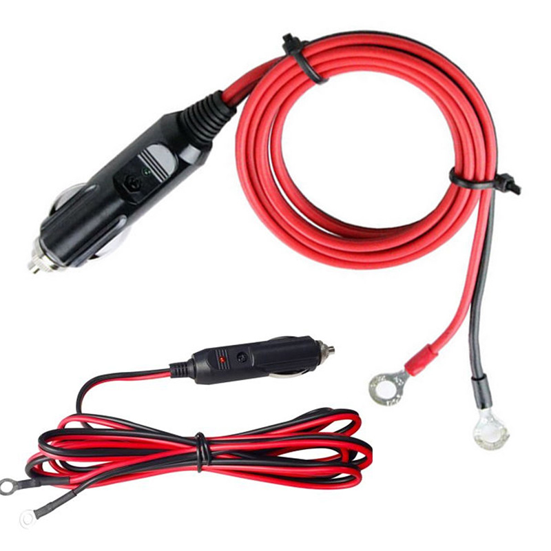 Kawat Steker Pemantik Rokok 12 Volt Tugas Berat 15A Steker Pria Pemantik Rokok Adaptor Kabel Catu Daya