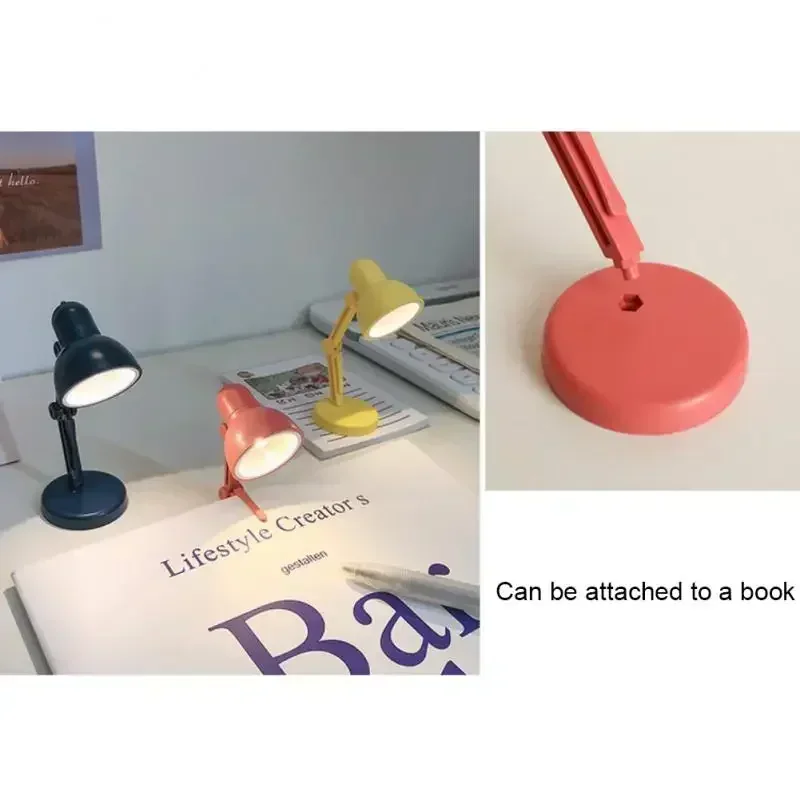 Mini lampada da libro con clip lampada da tavolo a LED pieghevole notte casa camera computer luci notturne occhio libro da viaggio luce elettrodomestico