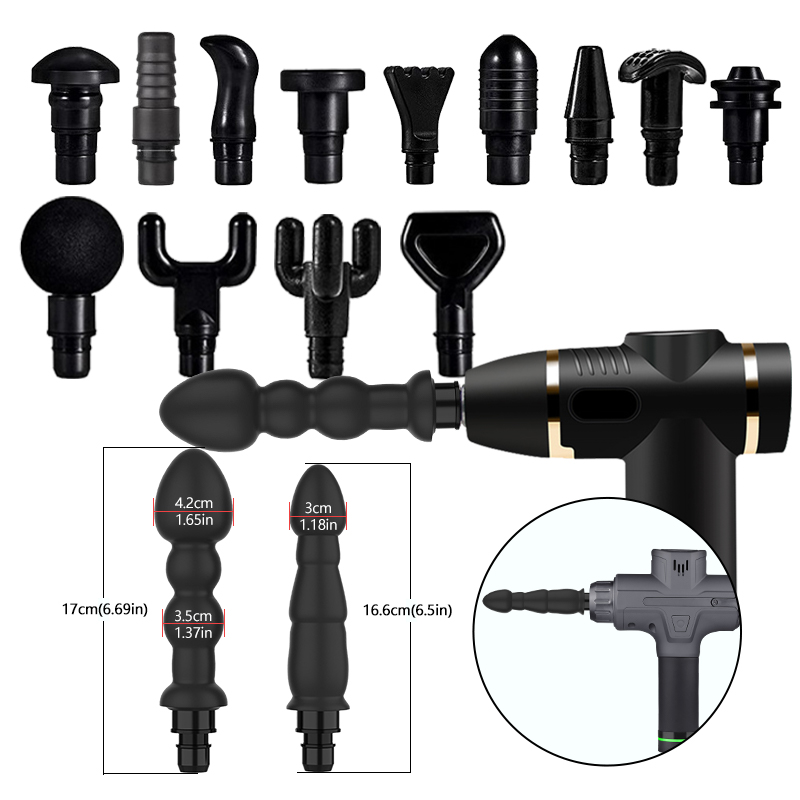 Cabezales para pistola de masaje, accesorios, cabezal vibratorio para pistola de Fascia, cabezales vibradores de percusión para masajeador, biela de 18mm de diámetro