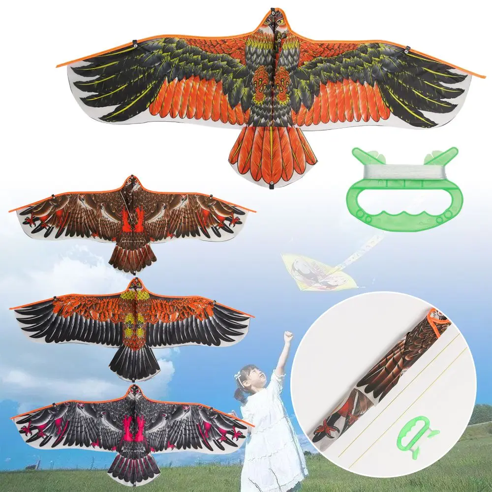 El mejor regalo para niños, línea de cometa de 30 metros, bricolaje, águila plana, juguete para cometa de 1,1 m, pájaro volador