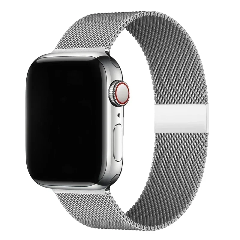 Milanese LOOP สําหรับ Apple Watch สายคล้อง 49 มม.45 มม.44 มม.41 มม.40 มม.สายรัดข้อมือโลหะสร้อยข้อมือ iWatch Series 9 8 7 6 5 4 3 SE