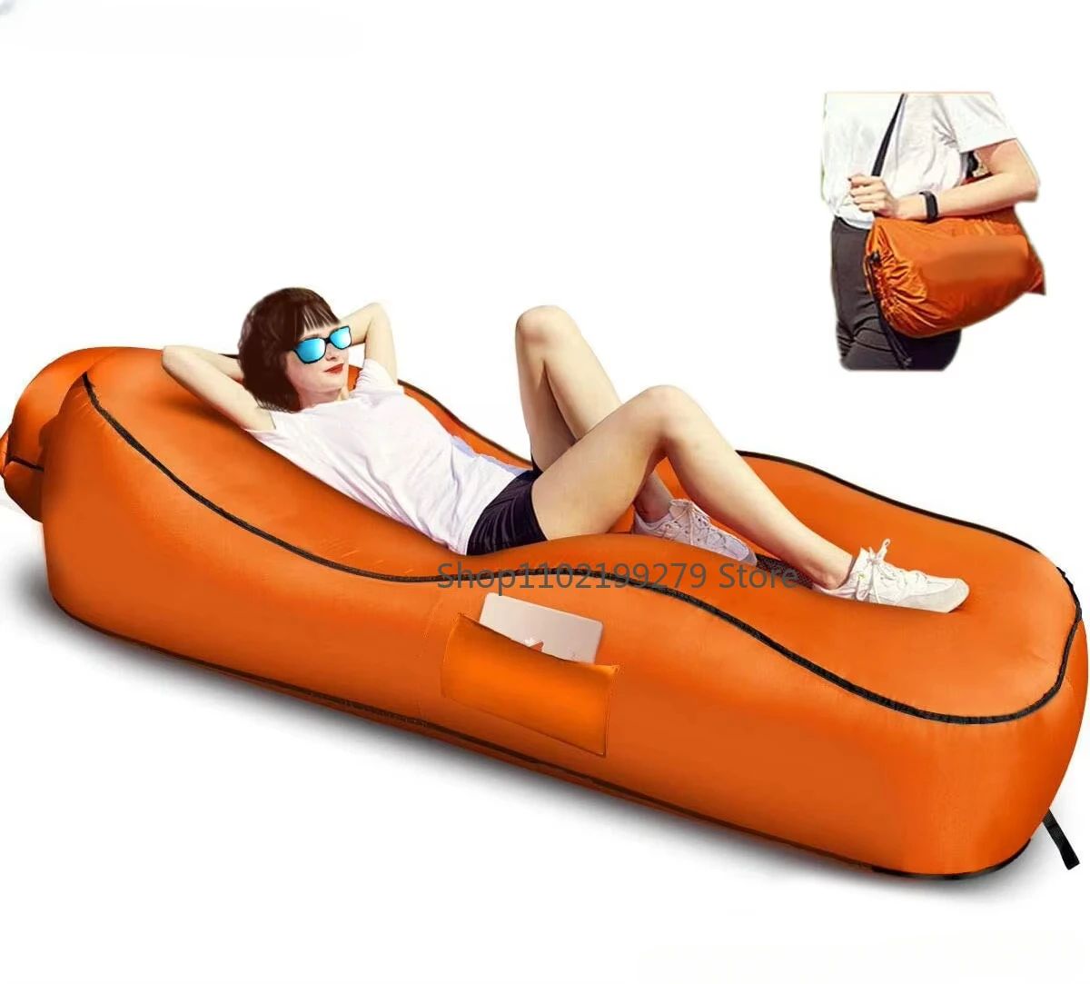 Na zewnątrz składana Sofa dmuchana kanapa łóżko przenośne składane powietrze plażowy fotel wypoczynkowy leniwe łóżko krzesło krzesło