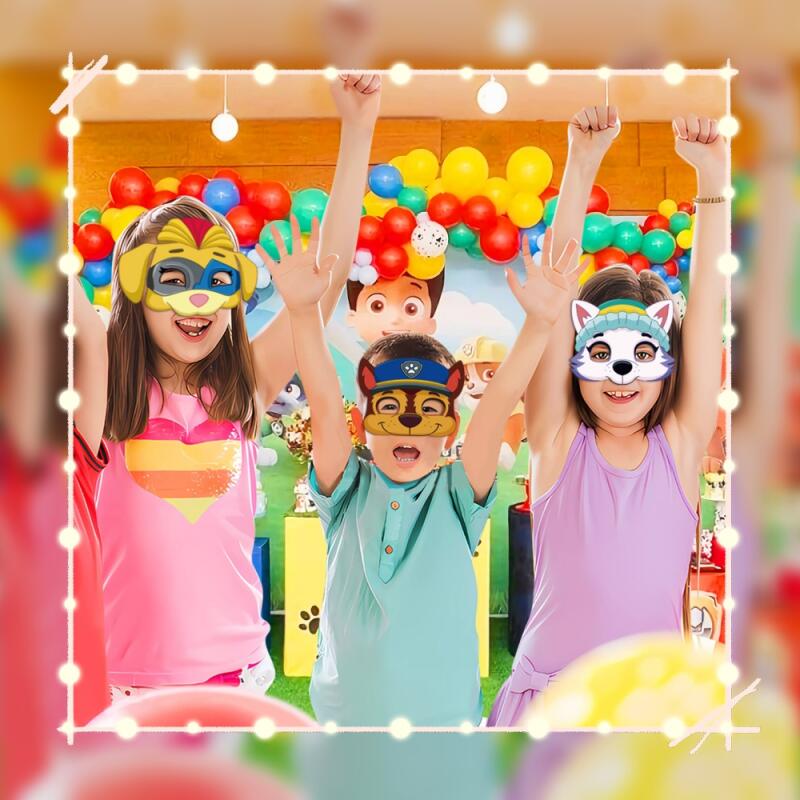 12 個パウパトロール誕生日パーティーマスクおもちゃ子犬パトロール子供衣装マスク Patrulla Canina フィギュアマスク子供コスプレパーティー