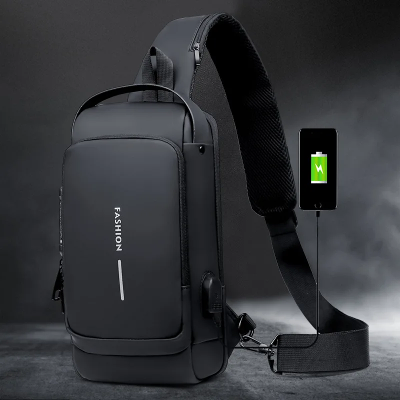 Riñonera de viaje para correr al aire libre informal para hombre, mochila deportiva cruzada con un hombro