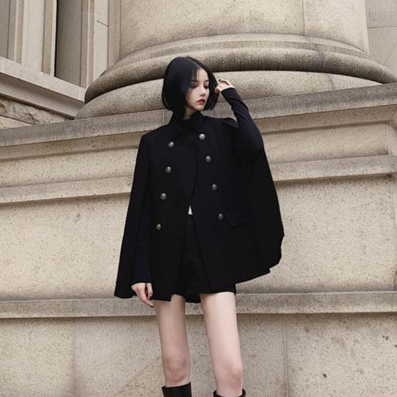 Fledermaus Ärmeln Mischungen Frauen Herbst Grundlegende Streetwear Temperament Damen Mäntel Einfach Alle-spiel Freizeit Chic Trendy