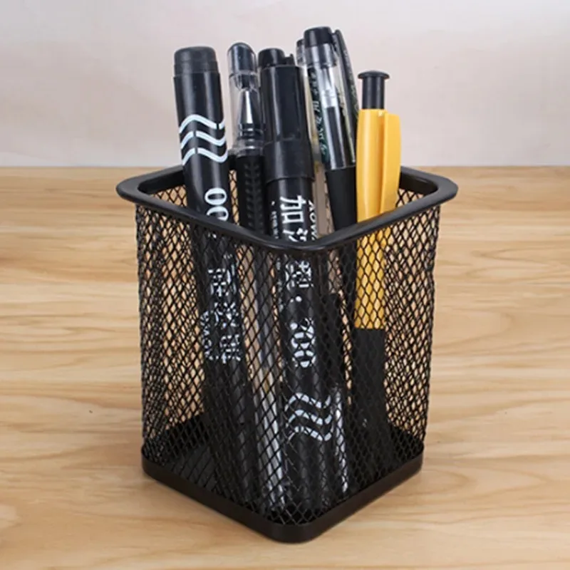 Stifthalter Büro Schreibtisch Metall Mesh Stiftständer Bleistift Schreibwaren Organizer Ständer Lagerung Bleistift Tasse Schreibtisch Liefert Bleistifthalter