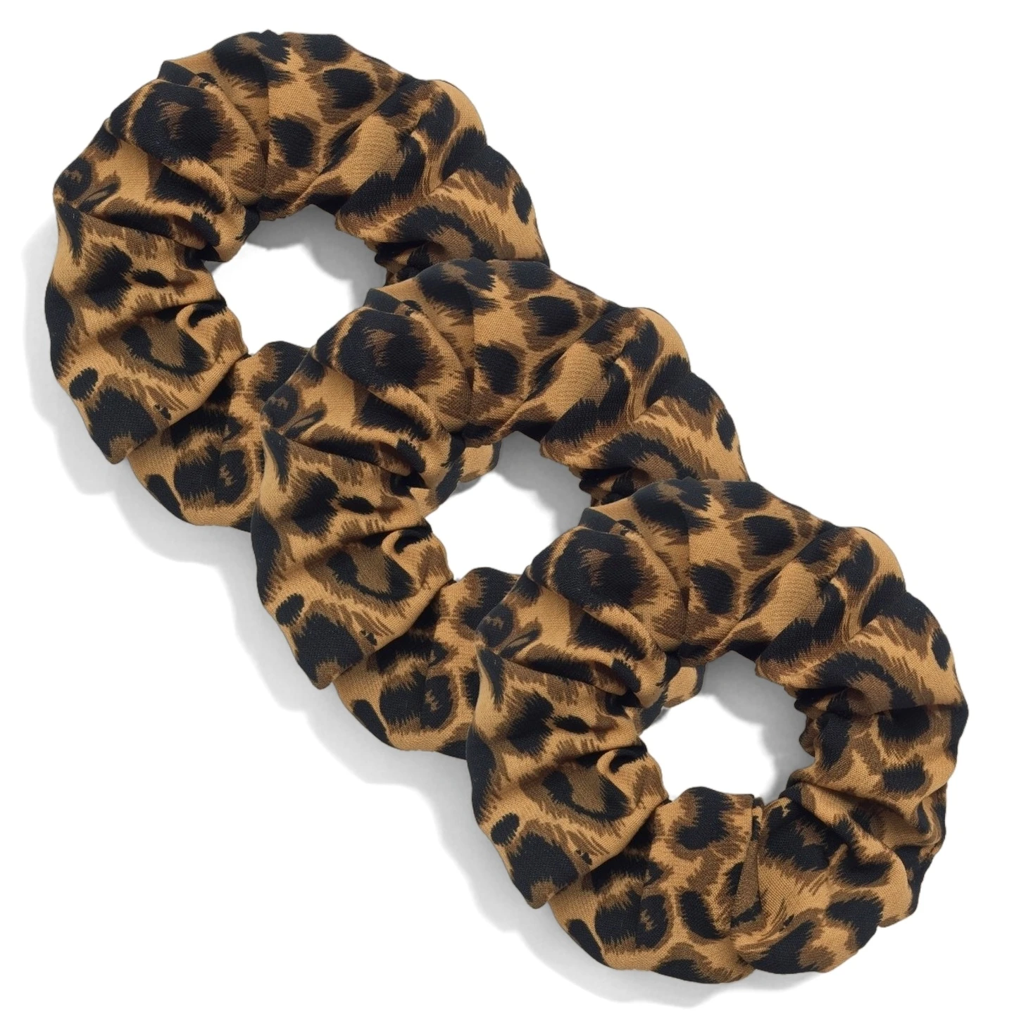 1/3/6 pçs leopardo impressão scrunchies laço de cabelo corda faixa de cabelo titular rabo de cavalo elegante feminino acessórios para o cabelo chiffon casual